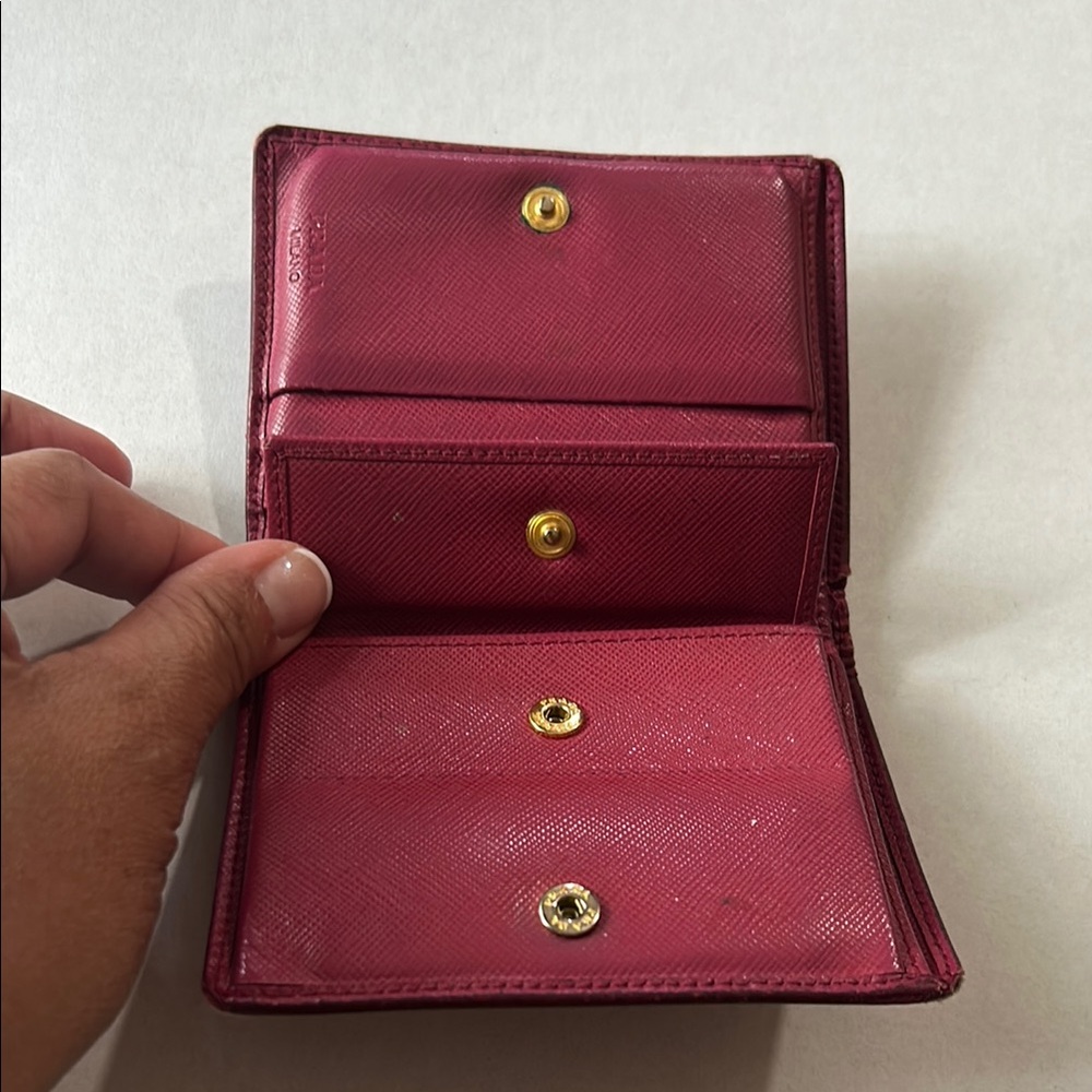 Prada Fuchsia Bifold Leather Wallet - Picture 4 of 5